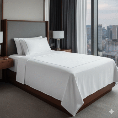 Fitted White Bed Sheet Single Bed